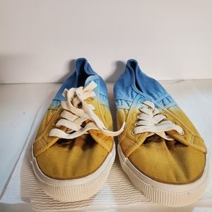 OUMILEN Gradient Canvas Shoes Women's & Men's Fashion Sneaker Men Size 12.